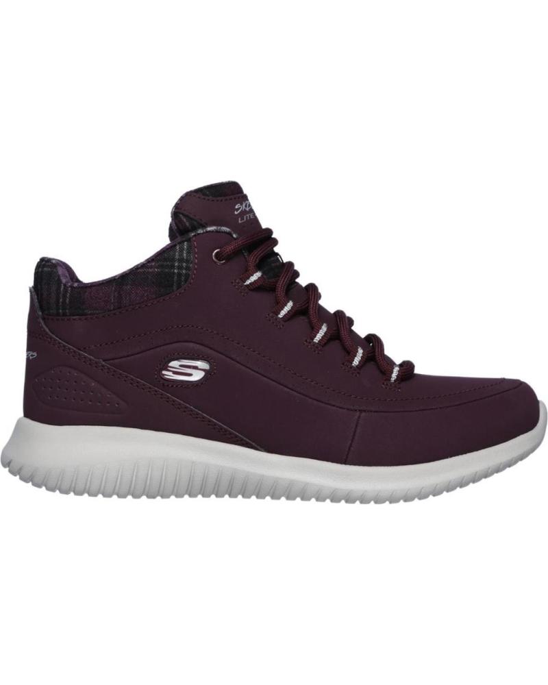 Zapatillas deporte pour Femme SKECHERS ULTRA FLEX-JUST BOTINES PLANOS BURDEOS 12918 ROJO