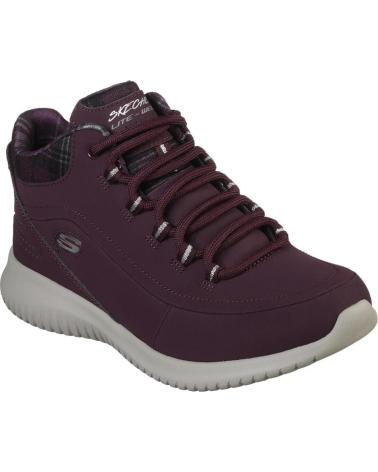 Zapatillas deporte pour Femme SKECHERS ULTRA FLEX-JUST BOTINES PLANOS BURDEOS 12918 ROJO