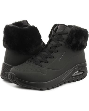 Botines de Mujer SKECHERS 167274-BBK UNO RUGGED BLACK NEGRO
