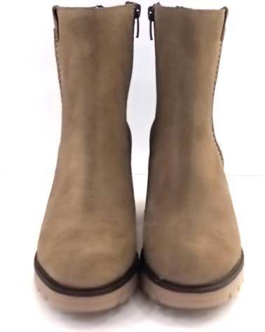 Botines de Mujer VIGUERA BOTIN CASUAL DE SERRAJE CON TACON Y SUELA DE GOMA TAUPE