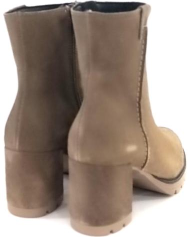 Botines de Mujer VIGUERA BOTIN CASUAL DE SERRAJE CON TACON Y SUELA DE GOMA TAUPE