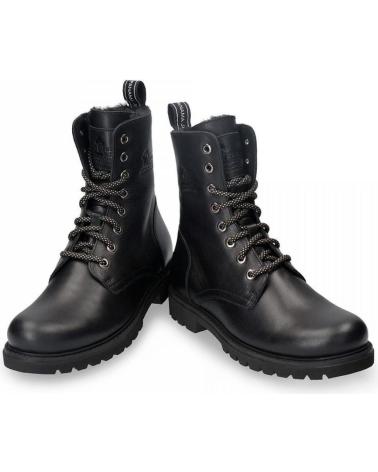 Botins de Mulher PANAMA JACK BOTA CASUAL DE PIEL CON FORRO DE PELO Y SUELA DE GOMA NEGRO