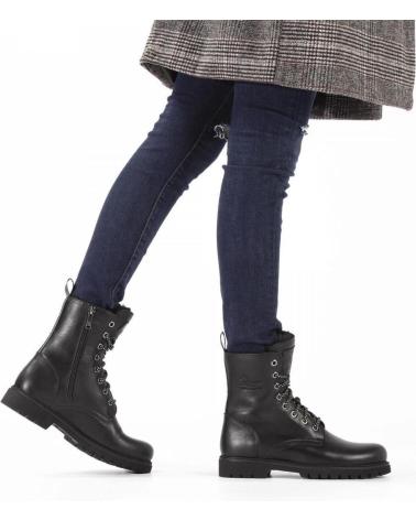 Botins de Mulher PANAMA JACK BOTA CASUAL DE PIEL CON FORRO DE PELO Y SUELA DE GOMA NEGRO