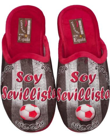 Pantofole per Uomo L&R SHOES LR SHOES 60-C12 ZAPATILLAS DE CASA HOMBRE ROJO