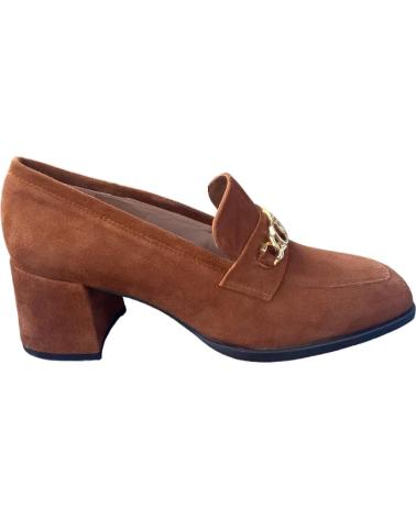 Zapatos de tacón de Mujer UNISA MOCASIN ANTE TACON 4 CM MARRóN