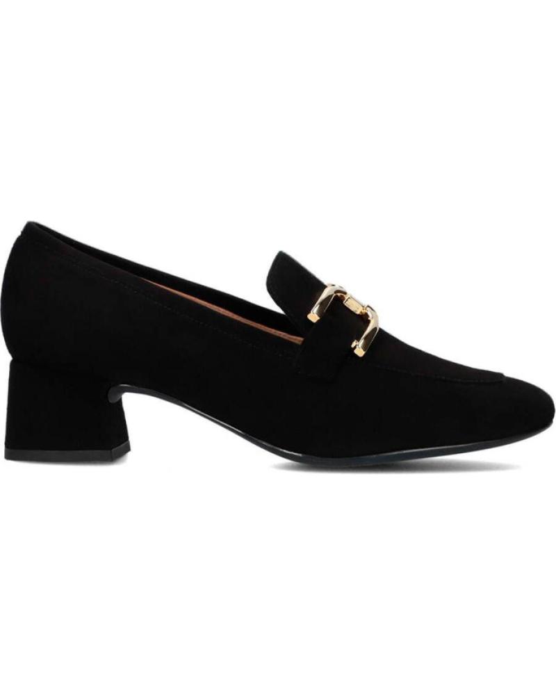 Zapatos de tacón de Mujer UNISA MOCASIN ANTE TACON 4 CM NEGRO