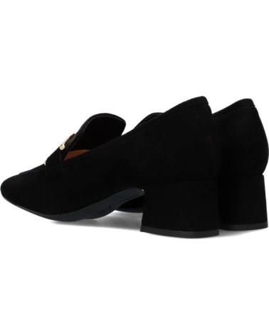 Zapatos de tacón de Mujer UNISA MOCASIN ANTE TACON 4 CM NEGRO