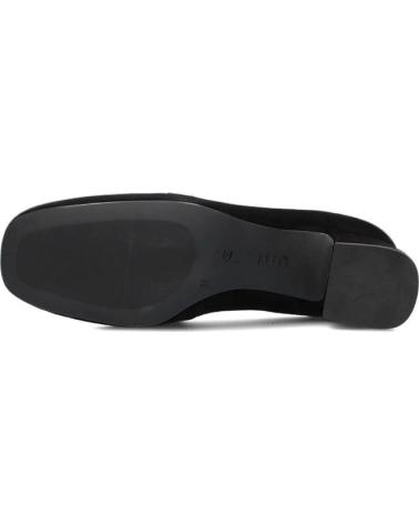 Zapatos de tacón de Mujer UNISA MOCASIN ANTE TACON 4 CM NEGRO