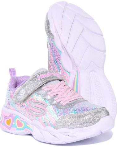 Sportivo per Bambina SKECHERS S LIGHTS SWEETHEART PLATEADO