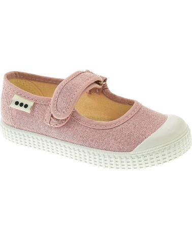 Calzado de casa de Niña y Niño POTOMAC MERCEDES BRILLANTE VELCRO ROSA