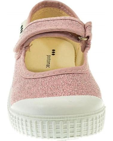 Calzado de casa de Niña y Niño POTOMAC MERCEDES BRILLANTE VELCRO ROSA