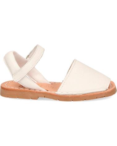 Sandalias de Niño RIA MENORCA MENORQUINA RIA VELCRO RUEDA CARAMELO BLANCO