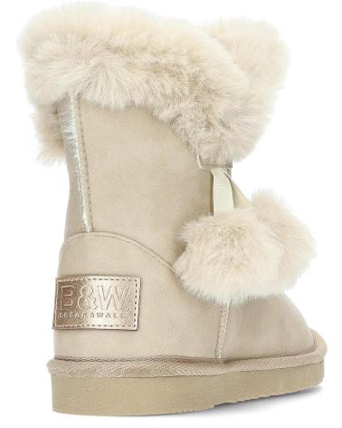 Botas de Mujer y Niña BW BREAK WALK BOTAS AUSTRALIANAS BREAKWALK FUR POMPOM BEIG