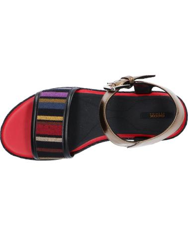 Sandali per Donna GEOX D825SJ 0AWBN D KOLLEEN C9261 BLACK-LT BRONZE