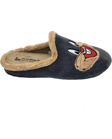Calzado de casa de Hombre VULCA-BICHA ZAPATILLA CONEJO GRIS