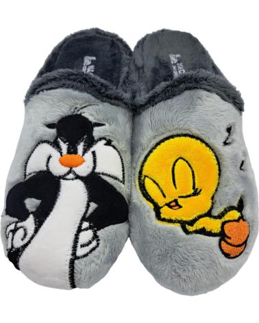 Calzado de casa de Mujer y Niña y Niño VULCA-BICHA ZAPATILLA GATO GRIS