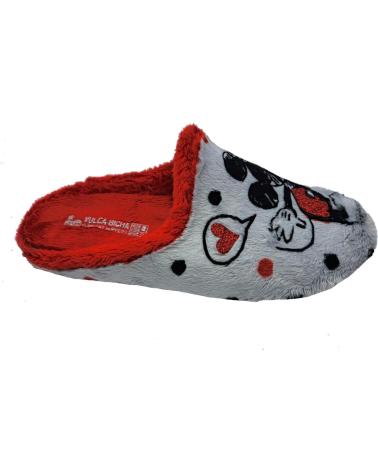 Calzado de casa de Mujer y Niña VULCA-BICHA ZAPATILLA RATON ROJO