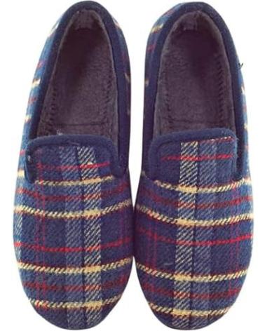 Calzado de casa de Hombre JAVER ZAPATILLA CUADROS MARINO