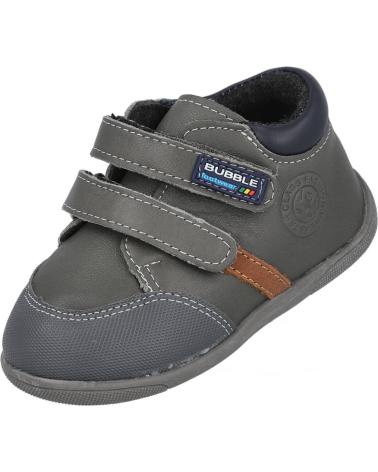 Zapatos de Niño BUBBLE BOBBLE BUBBLE KIDS C363 BOTAS PIEL BEBE GRIS