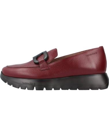 Mocasines de Mujer WONDERS ZAPATO MOCASIN DE PIEL CON SUELA DE GOMA VINO