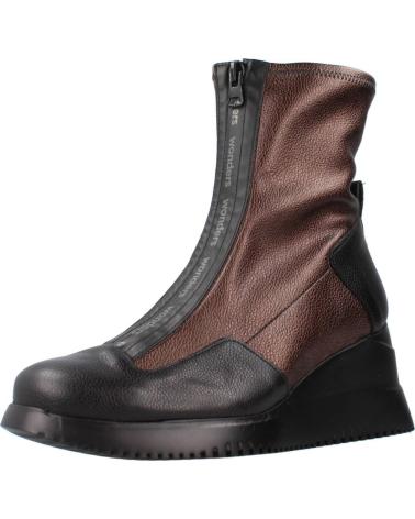 Botines de Mujer WONDERS G6614 BURDEOS NEGRO-COBRE