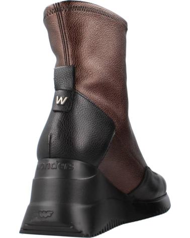 Botines de Mujer WONDERS G6614 BURDEOS NEGRO-COBRE