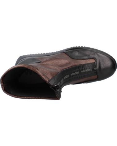 Botines de Mujer WONDERS G6614 BURDEOS NEGRO-COBRE