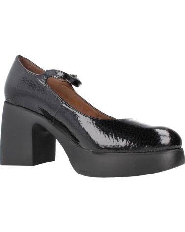 WONDERS PLATEAU-PUMPS AUS SCHWARZEM LACKLEDER NEGRO