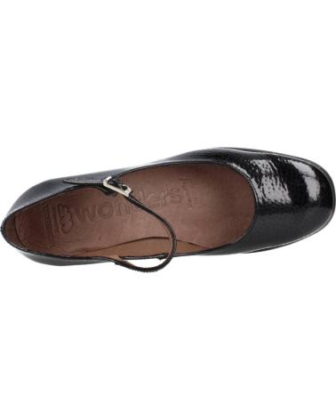WONDERS PLATEAU-PUMPS AUS SCHWARZEM LACKLEDER NEGRO