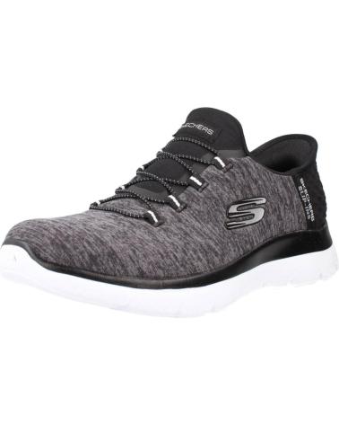 Sportif pour Femme SKECHERS 149937 ZAPATILLAS CASUAL DE MUJER NEGRO SLIP INS NEGRO