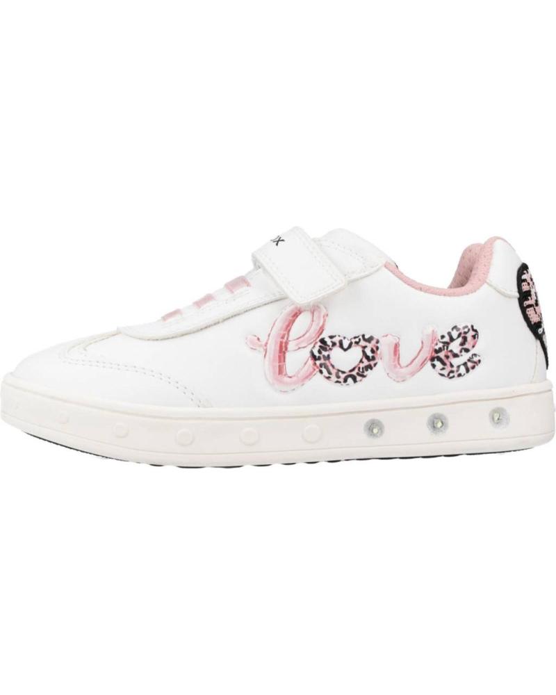 geox J368WA 0BCEW J SKYLIN GIRL C0814 WHITE-LT PINK