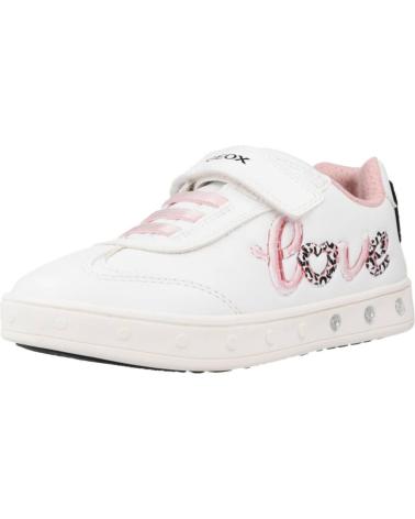 geox J368WA 0BCEW J SKYLIN GIRL C0814 WHITE-LT PINK