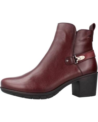 FLUCHOS STIVALETTO NYDIA F1798 CON TACCO IN PELLE BORDEAUX BURDEOS