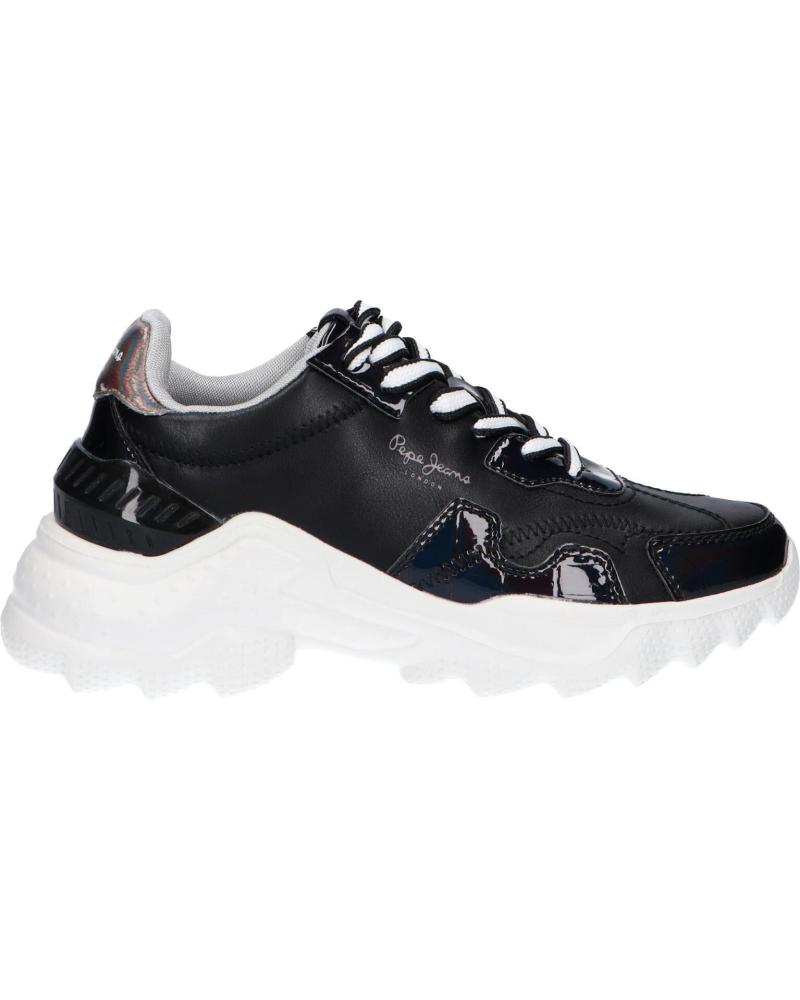 Sapatilhas de Mulher PEPE JEANS PLS31224 ECCLES CROCO 999 BLACK