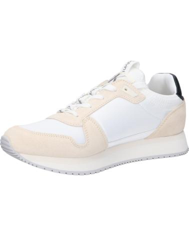 Zapatillas deporte de Mujer CALVIN KLEIN YW0YW00840 SOCK LACEUP 03A BRIGHT WHITE-CREAMY WHITE-BLACK