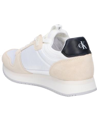 Zapatillas deporte de Mujer CALVIN KLEIN YW0YW00840 SOCK LACEUP 03A BRIGHT WHITE-CREAMY WHITE-BLACK