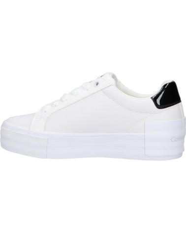 Zapatillas deporte de Mujer CALVIN KLEIN YW0YW01294 BOLD VULC FLATF 01W BRIGHT WHITE-BLACK