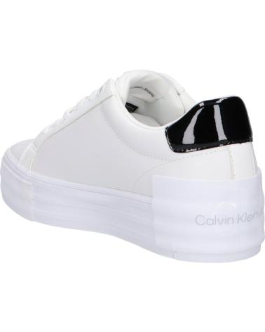 Zapatillas deporte de Mujer CALVIN KLEIN YW0YW01294 BOLD VULC FLATF 01W BRIGHT WHITE-BLACK