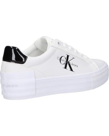 Zapatillas deporte de Mujer CALVIN KLEIN YW0YW01294 BOLD VULC FLATF 01W BRIGHT WHITE-BLACK
