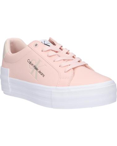 Zapatillas deporte de Mujer CALVIN KLEIN YW0YW01294 BOLD VULC FLATF 0J2 PEACH BLUSH-EGGSHELL