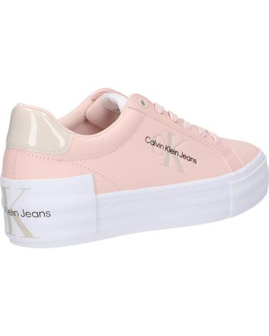 Zapatillas deporte de Mujer CALVIN KLEIN YW0YW01294 BOLD VULC FLATF 0J2 PEACH BLUSH-EGGSHELL