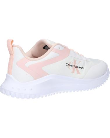Zapatillas deporte de Mujer CALVIN KLEIN YW0YW01442 EVA RUNNER LOW 01U BRIGHT WHITE-PEACH BLUSH