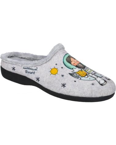 Calzado de casa de Hombre VIVANT CEC2323001NGR ZAPATILLAS DE CASA GRIS