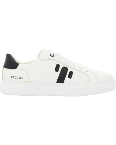 SNEAKERS CASUAL VEGTUS NOPAL BIANCHE CON DETTAGLI NERI BLACK