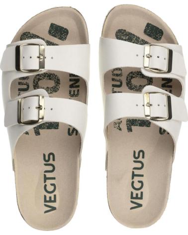 VEGTUS GOBI WHITE - SANDALI BIANCHI CON SUOLA IN SUGHERO WHITE