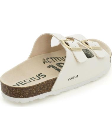 VEGTUS GOBI WHITE - SANDALI BIANCHI CON SUOLA IN SUGHERO WHITE