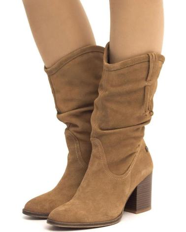 Botas-De-Mujer-MTNG-CAMPERA-PIEL-TACON-UMA-MUSTANG-MARRóN