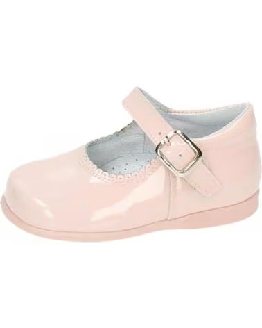 Zapatos de Niña  BAMBINELLI 457 MERCEDITAS CHAROL CON HEBILLA ROSA