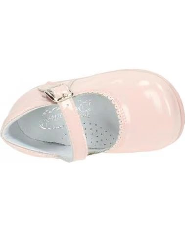 Zapatos de Niña  BAMBINELLI 457 MERCEDITAS CHAROL CON HEBILLA ROSA