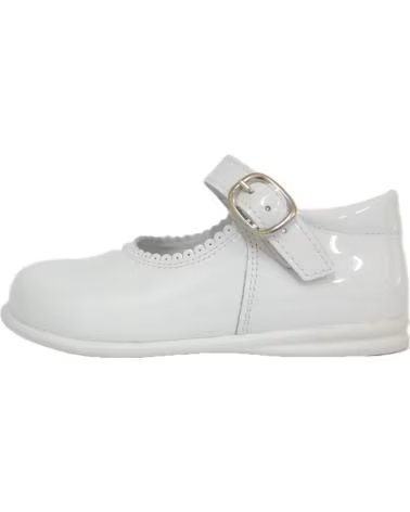 BAMBINELLI 457 LACKLEDER MARY JANES SCHNALLE WEISS BLANCO